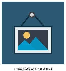 Photo Frame icon. Flat icon modern design style vector illustration concept.