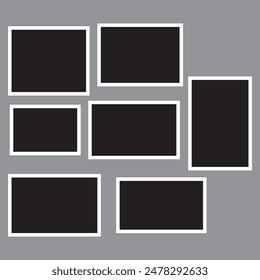 Photo frame  icon. photo frame isolated on transparent background. vector illustration.