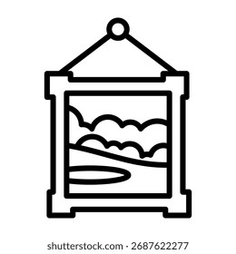 Photo Frame Icon Line Vector Illustration