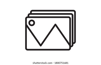 Photo frame icon simple style vector image