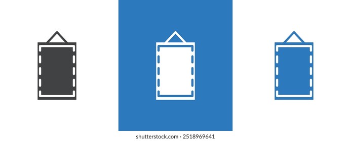 Photo frame icon thin line illustration