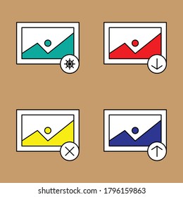 Photo frame icon. Vector graphics are great for photography, online photo printing, camera shops, apps, web, computers, laptops, smartphones etc.