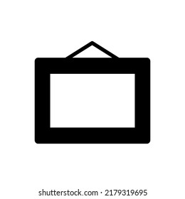 photo frame icon vector illustration logo template for many purpose. Isolated on white background. glyph style.