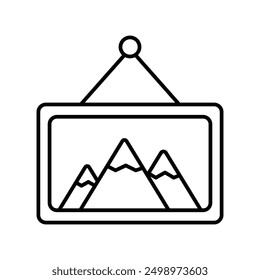 photo frame icon with white background vector stock illustration