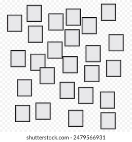 Photo frame icons. photo frame isolated on transparent background. vector illustration.
