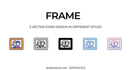 fotograma Iconos Set vectorial Ilustración.