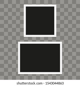 Photo frame icons. Vector illustration in flat design