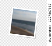 Photo frame. Instant photo with shadow on a transparent background. Photo frame.