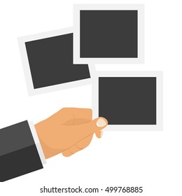 Photo frame isolated, photo frame icon. Flat design, vector.