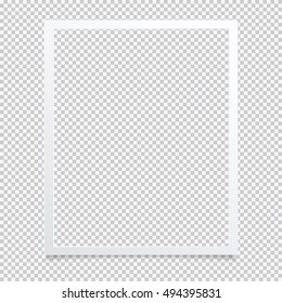 Photo frame isolated. Template photo design. Vector illustration. 