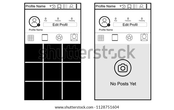 Instagramフォトフレームまたはメニューイラストベクター画像 のベクター画像素材 ロイヤリティフリー 1128751604