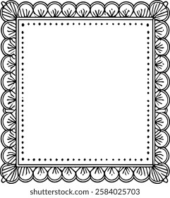 Photo Frame or Mirror Border: Black and white image for illustration.