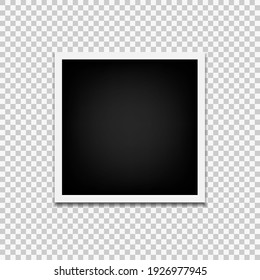 Photo frame mock up design isolated on white background.Eps 10