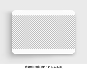 Photo frame mockup. Chess board background. Blank space for your design. Vector illustration.  