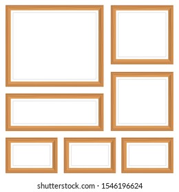 Photo frame mockup vector illustration isolated on white background