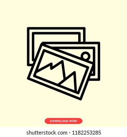 Photo frame modern vector style. İmage photo icon concept. Image photo camera icon for web and app.