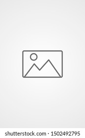 Photo frame the mountain icon vector. Photo frame icon. frame for landscape  . Photo frame for forest icon. eps 10 Photo  flat design vector icon