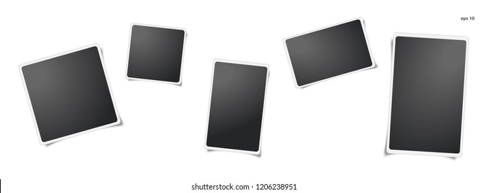 Photo frame on isolated background. For your photography and picture. Vector illustration