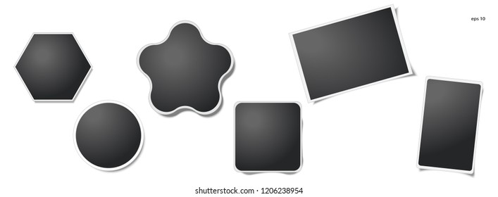 Photo frame on isolated background. For your photography and picture. Vector illustration