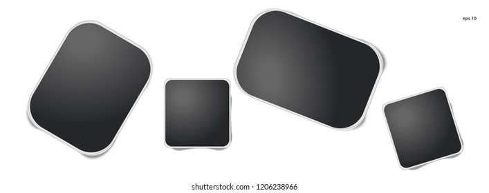 Photo frame on isolated background. For your photography and picture. Vector illustration