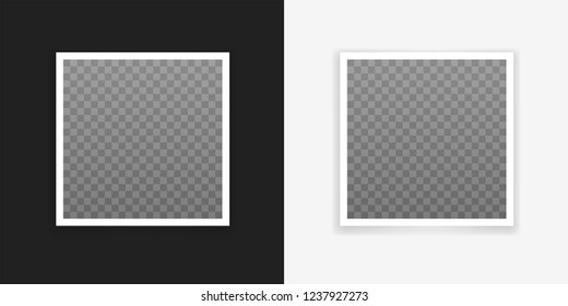 Photo frame on isolated background. For your photography and picture. Vector illustration.