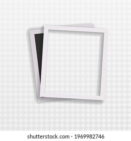 Photo frame on isolated background. For your photography and picture. Vector illustration