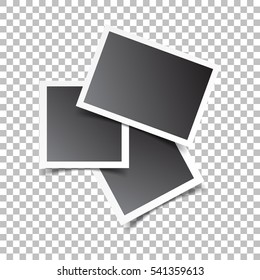 Photo frame on isolated background. For your photography and picture. Vector illustration