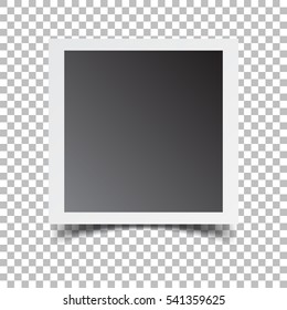 Photo frame on isolated background. For your photography and picture. Vector illustration