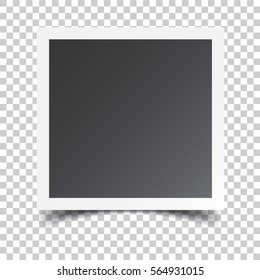 Photo frame on isolated background. For your photography and picture. Vector illustration