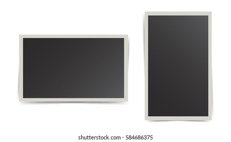 Photo frame on isolated background. For your photography and picture. Vector illustration