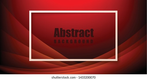 Photo Frame on Paper Cut Red color background Dark abstract art vector