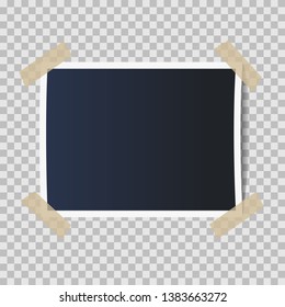 photo frame on plaid background