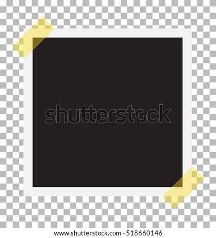 photo frame on sticky tape template stock vector royalty free