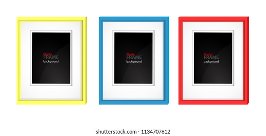 photo frame on the transparent background, grephic element concept