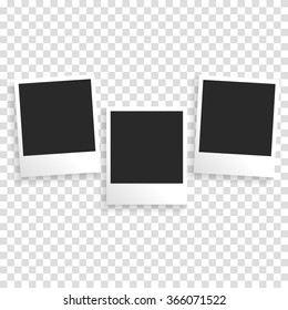 Photo frame on a transparent background with a realistic paper texture and shadow. Can be used to design photo albums, promo, advertising, etc.