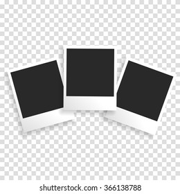 Photo frame on a transparent background with a realistic paper texture and shadow. Can be used to design photo albums, promo, advertising, etc.