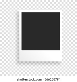 Photo frame on a transparent background with a realistic paper texture and shadow. Can be used to design photo albums, promo, advertising, etc.