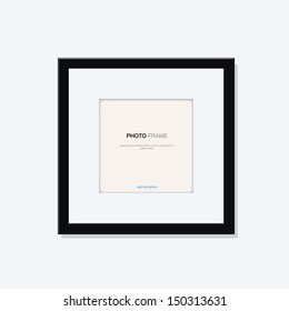 Photo frame on white background with area for copy space - Vector illustration