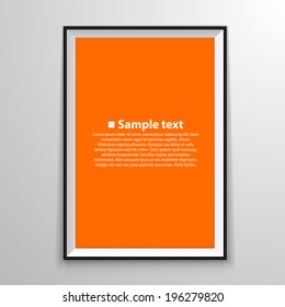 Photo frame on a white background, template design element, Vector illustration
