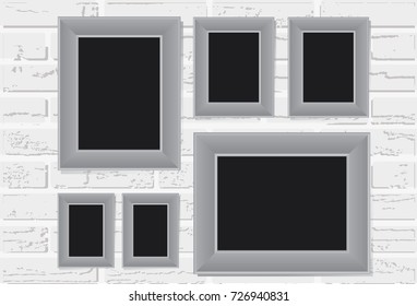 Photo frame on a white background  Vector illustration.
