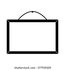 Photo frame on white wall Vector