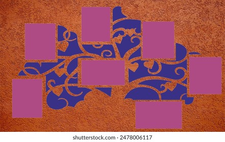 Photo frame Pattern Seamless Design Wallpaper Design Art Printable