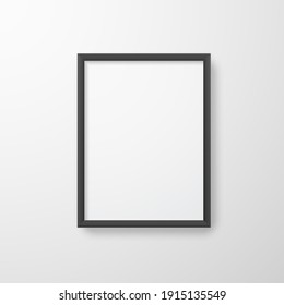 Photo frame for picture, poster or photo. Picture frame mock up. Vector illustration.