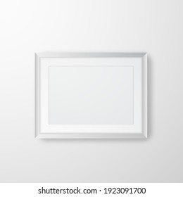 Photo frame for picture, poster or photo. Picture frame mock up. Vector illustration.