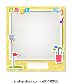 photo frame with a picture of sports equipment