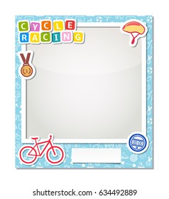 photo frame with a picture of sports equipment