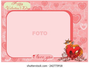 Photo frame PINK  FOX