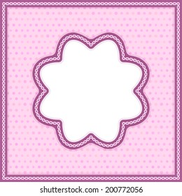 Photo frame in pink. Vector eps 10. 