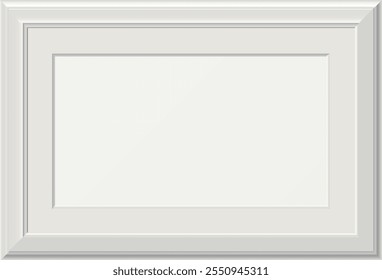 Photo frame realistic mockup. Rectangle wall decor