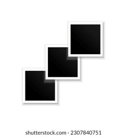 Photo frame. Photo realistic vector makeup. Vector illustration.